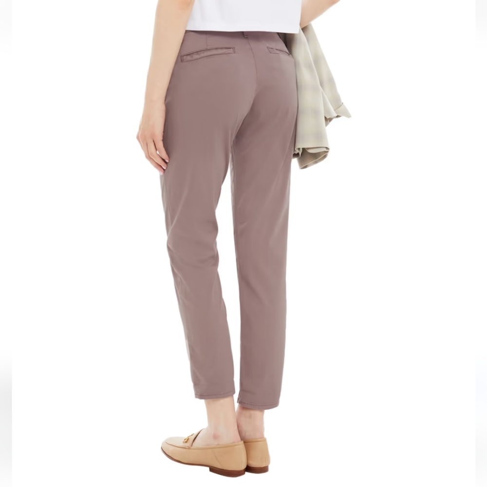 Caden cropped cotton blend twill slim legged pants